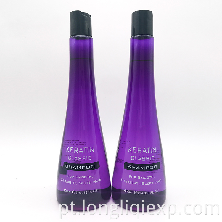 Shampoo clássico de 400ml para cabelos lisos e lisos